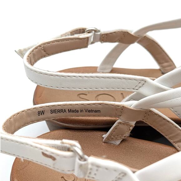 Soul Naturalizer Sierra Strappy Sandals Women's White Size US8W EU38.5 - Picture 7 of 13